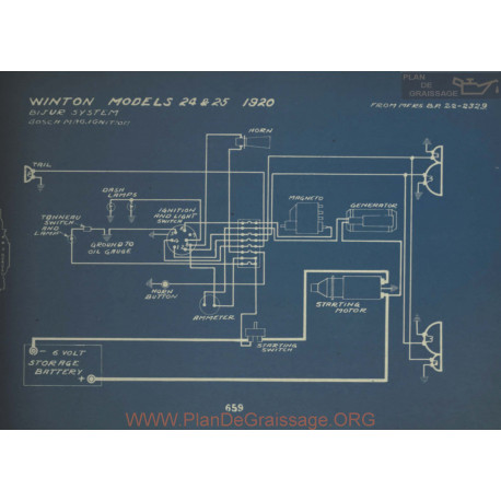 Winton 24 25 Schema Electrique 1920 Bijur