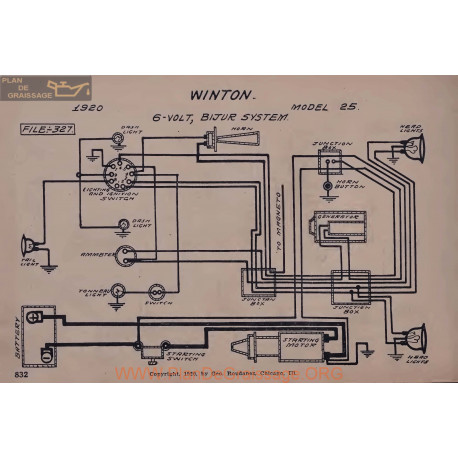 Winton 25 6volt Schema Electrique 1920 Bijur V2