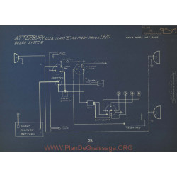 Atterbury B Military Truck Schema Electrique 1920 Delco