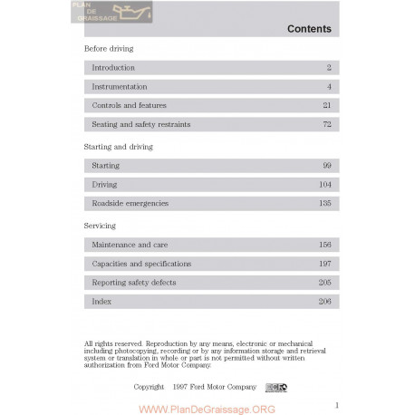 Ford 1998 Explorer User Manual