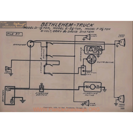 Bethlehem Truck 3ton 3ton 6volt Schema Electrique Gray & Davis