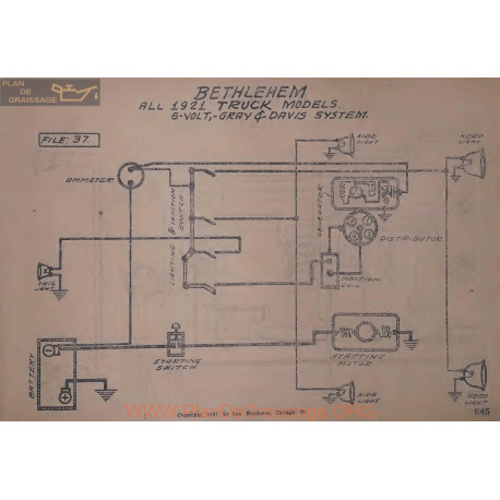 Bethlehem Truck 6volt 1921 Gray & Davis