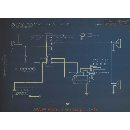 Buick C4 Truck Schema Electrique 1915 Delco