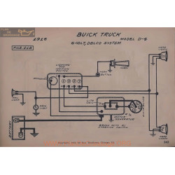 Buick Truck D4 6volt Schema Electrique 1916 Delco V2