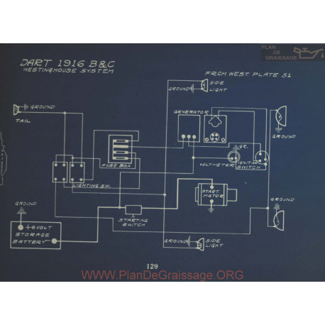 Dart B&c Schema Electrique 1916 Westinghouse