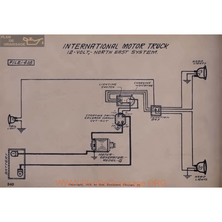 International Motor Truck 12volt Schema Elec Trique North East