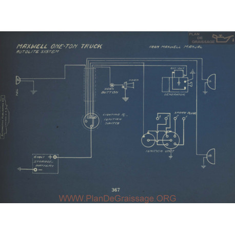 Maxwell One Ton Truck Schema Electrique Autolite