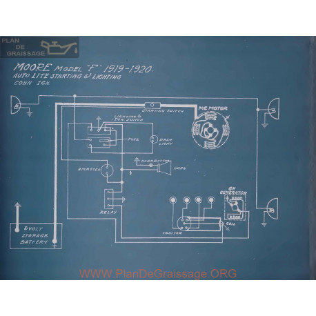 Moore F Schema Electrique 1919 1920