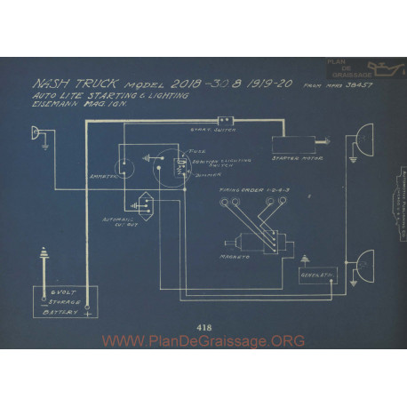 Nash Truck 30 8 2018 Schema Electrique 1919 1920 Autolite