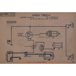 Nash Truck 6volt Schema Electrique 1920 1921 Autolite