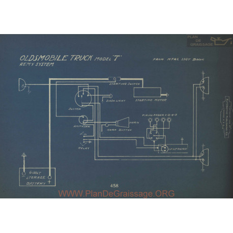 Oldsmobile T Truck Schema Electrique Remy