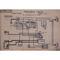 Packard Truck D E 6volt Schema Electrique 1918 1919 Bijur V2