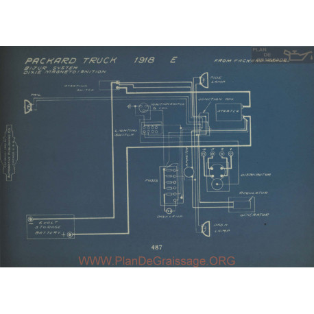 Packard Truck E Schema Electrique 1918 Bijur