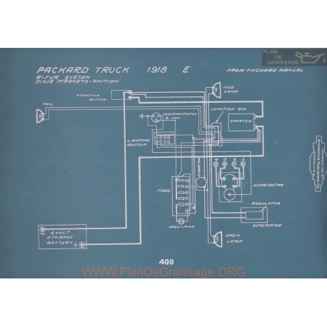 Packard Truck E Schema Electrique 1918