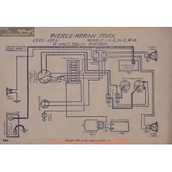 Pierce Arrow Truck X5 W2 R10 6volt Schema Electrique 1920 1921 Delco