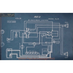 Reo M R 6volt Schema Electrique 1915 Remy