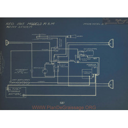 Reo R M Schema Electrique 1915 Remy