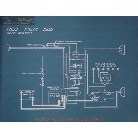 Reo R M Schema Electrique 1915