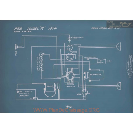 Reo R Schema Electrique 1914