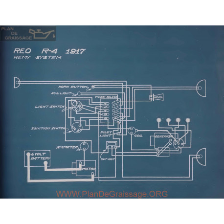 Reo R4 Schema Electrique 1917