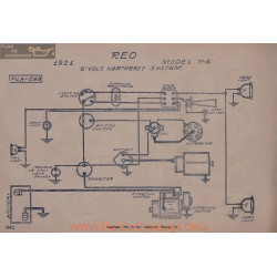 Reo T6 6volt Schema Electrique 1921 Northeast