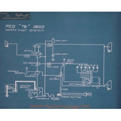 Reo T6 Schema Electrique 1922