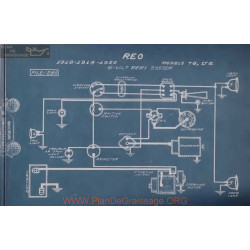 Reo T6 U6 6volt Schema Electrique 1918 1919 1920 Remy