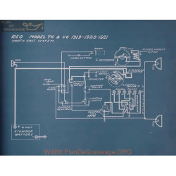 Reo T6 U6 Schema Electrique 1919 1920 1921