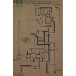 Reo Truck F 12789 Schema Electrique 1917 1918 1919 Remy