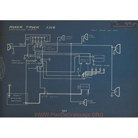 Riker Truck Schema Electrique 1918 Westinghouse