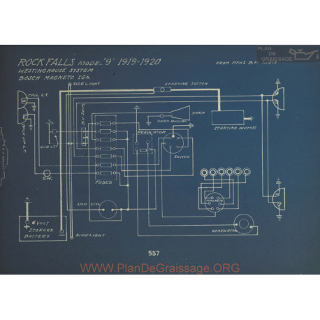 Rock Falls 9 Schema Electrique 1919 1920 Westinghouse Bosch