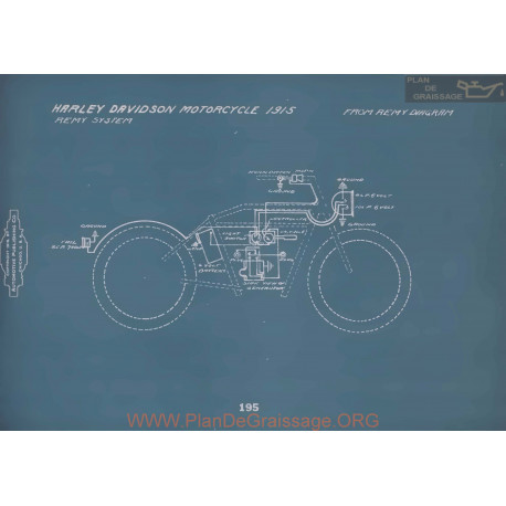 Harley Davidson Motorcycle Schema Electrique 1915