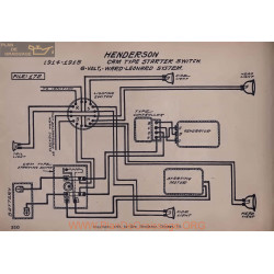 Henderson Cam Starter Switch 6volt Schema Electrique 1914 1915 Ward Leonard