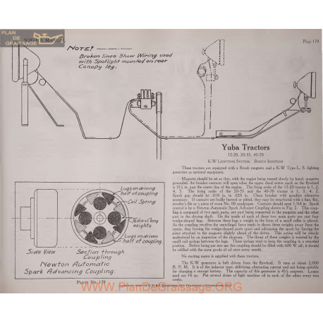 Yuba Tractors 12 20 20 35 40 70 Schema Electrique 1919 Bosch Plate 179