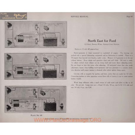 Ford North East 12volt Schema Electrique 1919 Plate 60