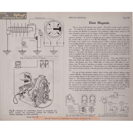 General Dixie Magneto Schema Electrique 1919 Plate 189