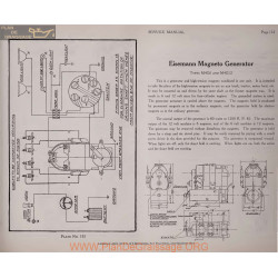 General Eisemann M4g6 M4g12 Magneto Schema Electrique 1919 Plate 155