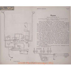 Haynes 26 27 28 12volt Schema Electrique 1912 1913 Plate 85