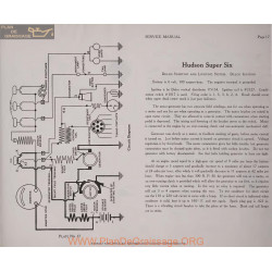 Hudson Super Six 6volt Schema Electrique 1919 Delco Plate 17