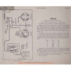 Mitchell D40 C42 6volt Schema Electrique 1916 1917 1918 Remy Plate 246a