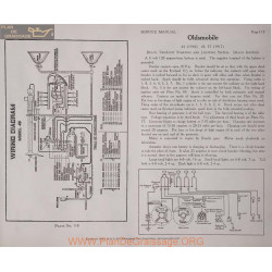 Oldsmobile 44 45 37 6volt Schema Electrique 1916 1917 Delco Plate 118