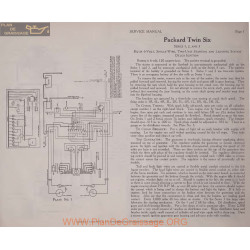 Packard Twin Six 6 Volt Serie 1 2 3 Schema Electrique 1919 Plate 1