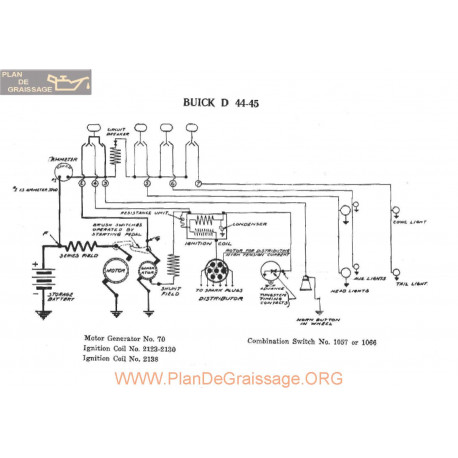 Buick D44 45 Schema Electrique 1916