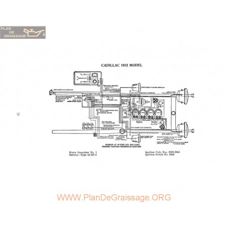 Cadillac Model 1912 Schema Electrique 1912 P1