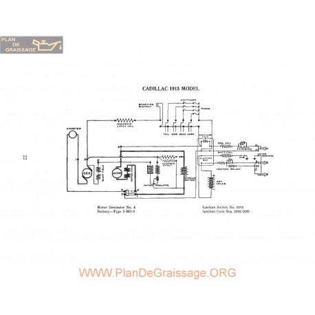 Cadillac Model 1913 Schema Electrique 1913 P2