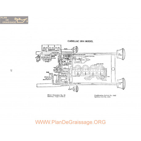 Cadillac Model 1914 Schema Electrique 1914 P1