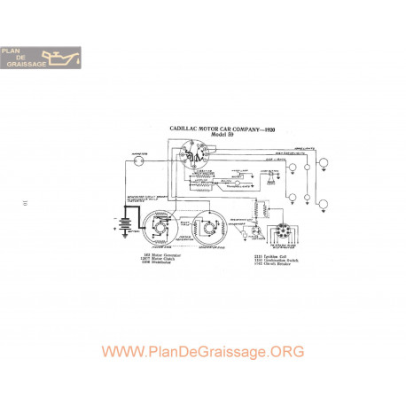 Cadillac Motor 59 Schema Electrique 1920