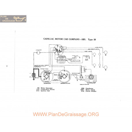 Cadillac Motor 59 Schema Electrique 1921