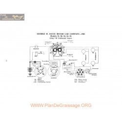 Davis Motor 51 52 53 54 55 7r Schema Electrique 1921