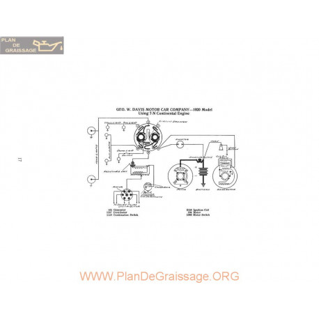 Davis Motor 7n Schema Electrique 1920